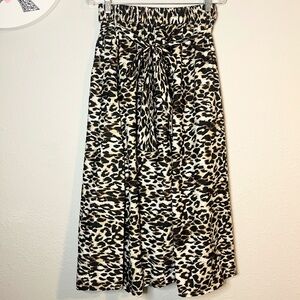 Leopard Print Midi Skirt